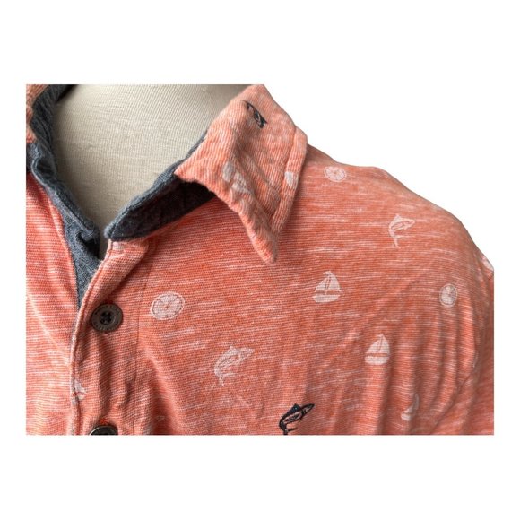 POINT ZERO Polo Shirt Men's Size Large Nautical Peach Colour - Picture 4 of 13